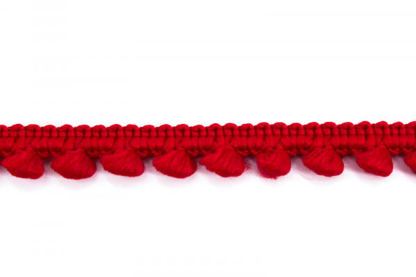 Minibommelborte dunkleres rot  (1 m)